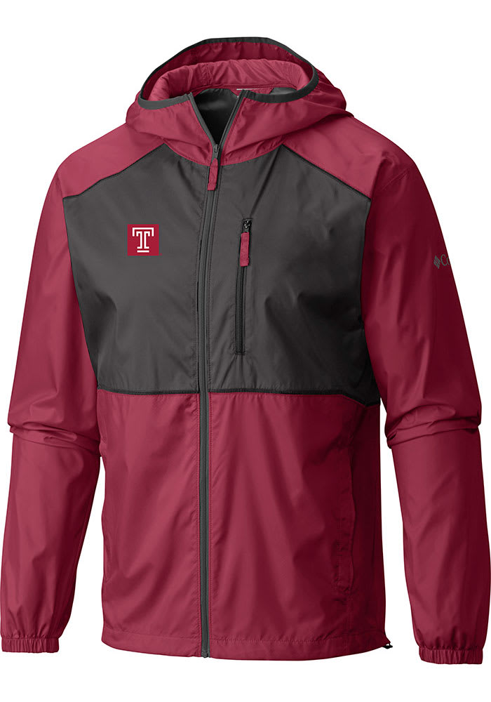 Columbia Temple Owls Mens Red Flash Forward Light Weight Jacket