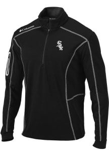 Columbia Chicago White Sox Mens Black SHOTGUN Long Sleeve 1/4 Zip Pullover