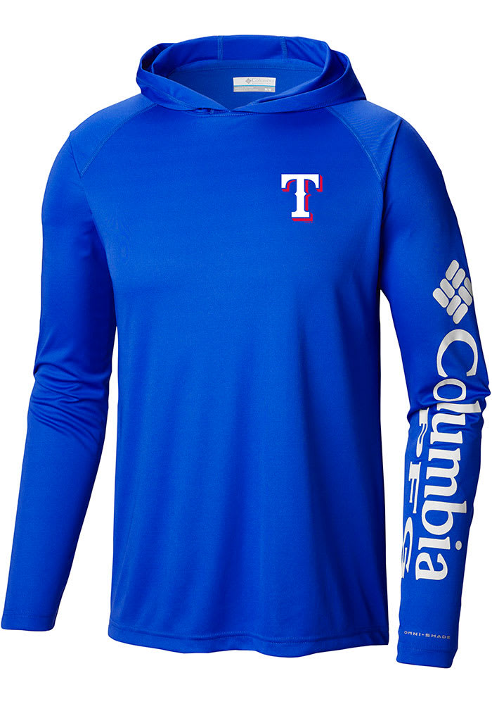 Columbia Texas Rangers Mens Blue TERMINAL TACKLE Hood