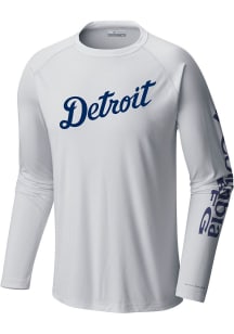 Columbia Detroit Tigers Navy Blue TERMINAL TACKLE Long Sleeve T-Shirt