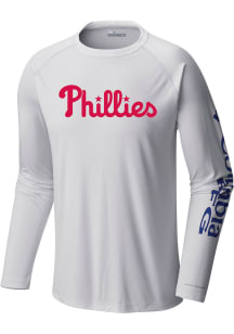 Columbia Philadelphia Phillies Blue TERMINAL TACKLE Long Sleeve T-Shirt