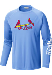 Columbia St Louis Cardinals Light Blue TERMINAL TACKLE Long Sleeve T-Shirt