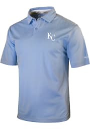 Columbia Kansas City Royals Mens Light Blue HIGH STAKES Short Sleeve Polo