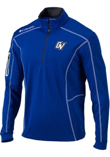 Columbia Grand Valley State Lakers Mens Blue Shotgun Long Sleeve 1/4 Zip Pullover