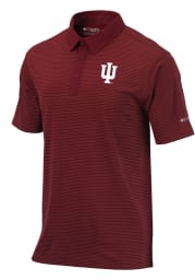 Columbia Indiana Hoosiers Mens Red Sunday Short Sleeve Polo