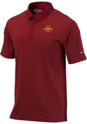 Columbia Iowa State Cyclones Mens Red Sunday Short Sleeve Polo