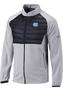 Columbia North Carolina Tar Heels Mens Grey Heat Seal Omni-Wick In The Element Medium Weight Jacke..