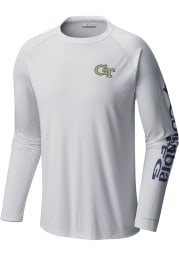 Columbia GA Tech Yellow Jackets Navy Blue Terminal Tackle Long Sleeve T-Shirt