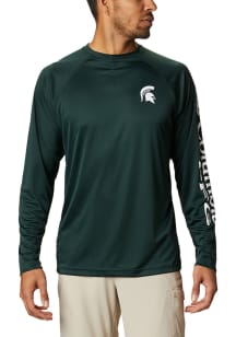 Columbia Michigan State Spartans Green Terminal Tackle Long Sleeve T-Shirt