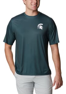 Columbia Michigan State Spartans Green Terminal Tackle Short Sleeve T Shirt