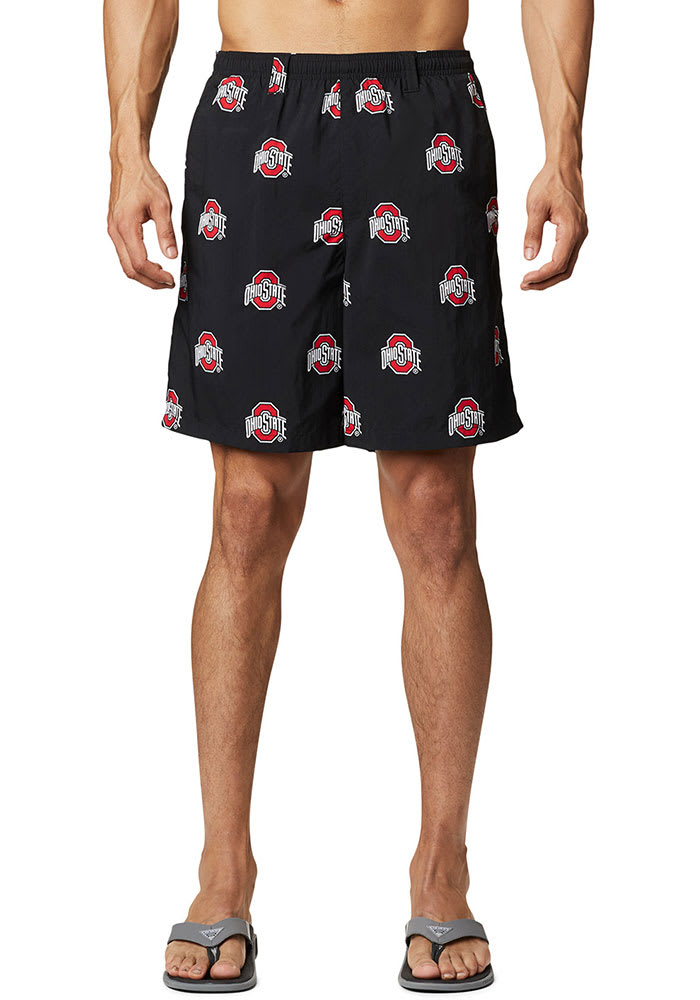 Columbia Ohio State Buckeyes Mens Black Backcast II Printed Shorts