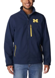 Columbia Michigan Wolverines Mens Ascender II Softshell Heavyweight Jacket - Blue