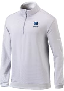 Columbia Memphis Grizzlies Mens Grey Heat Seal Omni-Wick Even Lie Long Sleeve Qtr Zip Pullover
