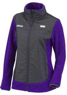 Columbia Sacramento Kings Womens Purple Heat Seal Basin Butte Full Zip Light Weight Jacket