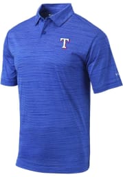 Columbia Texas Rangers Mens Blue Omni-Wick Set Short Sleeve Polo