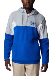 Columbia Kentucky Wildcats Mens Blue Lodge Fleece Long Sleeve Hoodie