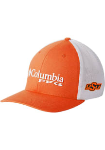 Columbia Oklahoma State Cowboys PFG Mesh Snap Adjustable Hat - Orange