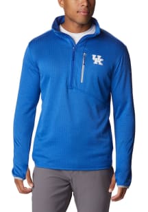 Columbia Kentucky Wildcats Mens Blue Park View Fleece Long Sleeve 1/4 Zip Pullover