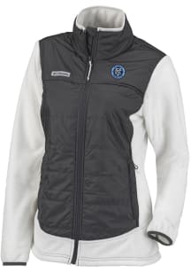 Columbia New York City FC Womens White Basin Butte Full Zip Light Weight Jacket