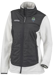 Columbia Seattle Sounders FC Womens White Basin Butte Full Zip Light Weight Jacket