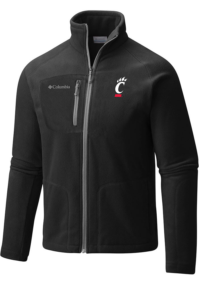 Columbia Cincinnati Bearcats Mens Black Fast Trek II Long Sleeve Full Zip Jacket