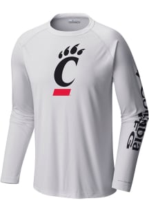 Columbia Cincinnati Bearcats White Terminal Tackle Long Sleeve T-Shirt