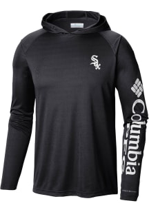 Columbia Chicago White Sox Mens Black Heat Seal Terminal Tackle Long Sleeve Hoodie