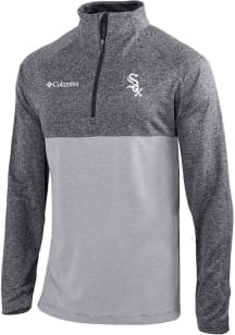 Columbia Chicago White Sox Mens Grey Heat Seal Omni-Wick Rockin It Long Sleeve Qtr Zip Pullover