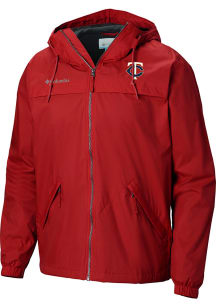 Columbia Minnesota Twins Mens Red Heat Seal Oroville Creek Outerwear Lined Jacket