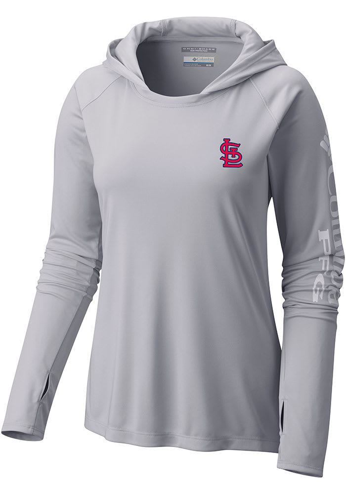 Lids St. Louis Cardinals Columbia Women's Tidal Long Sleeve Hoodie T-Shirt  - Gray