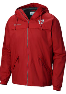 Columbia Washington Nationals Mens Red Heat Seal Oroville Creek Outerwear Lined Jacket