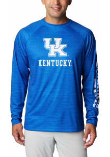 Columbia Kentucky Wildcats Blue Terminal Tackle Heathered Long Sleeve T-Shirt