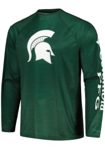 Columbia Michigan State Spartans Green Terminal Tackle Heathered Long Sleeve T-Shirt