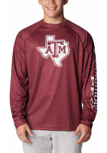 Columbia Texas A&amp;M Aggies Maroon Terminal Tackle Heathered Long Sleeve T-Shirt