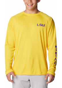 Columbia LSU Tigers Yellow Terminal Tackle Solid Long Sleeve T-Shirt