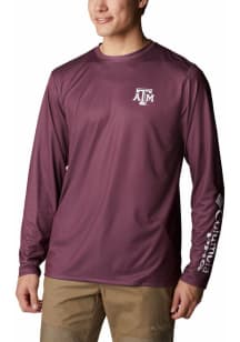 Columbia Texas A&amp;M Aggies Maroon Terminal Shot Long Sleeve T-Shirt