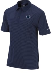 Columbia Penn State Nittany Lions Mens Navy Blue Sunday Short Sleeve Polo