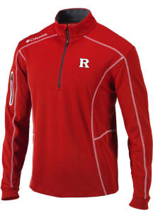 Columbia Rutgers Scarlet Knights Mens Red Shotgun Long Sleeve 1/4 Zip Pullover