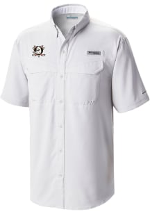 Columbia Anaheim Ducks Mens White Heat Seal Low Drag Offshore Short Sleeve Dress Shirt