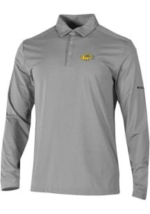 Columbia Buffalo Sabres Mens Grey Heat Seal Omni Wick Pin High Long Sleeve Polo Shirt