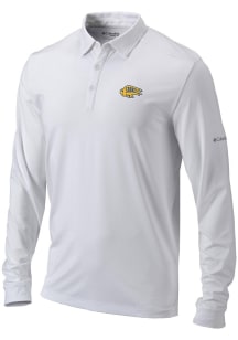Columbia Buffalo Sabres Mens White Heat Seal Omni Wick Pin High Long Sleeve Polo Shirt