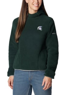 Columbia Michigan State Spartans Womens Green West Bend Hooded Sweatshirt