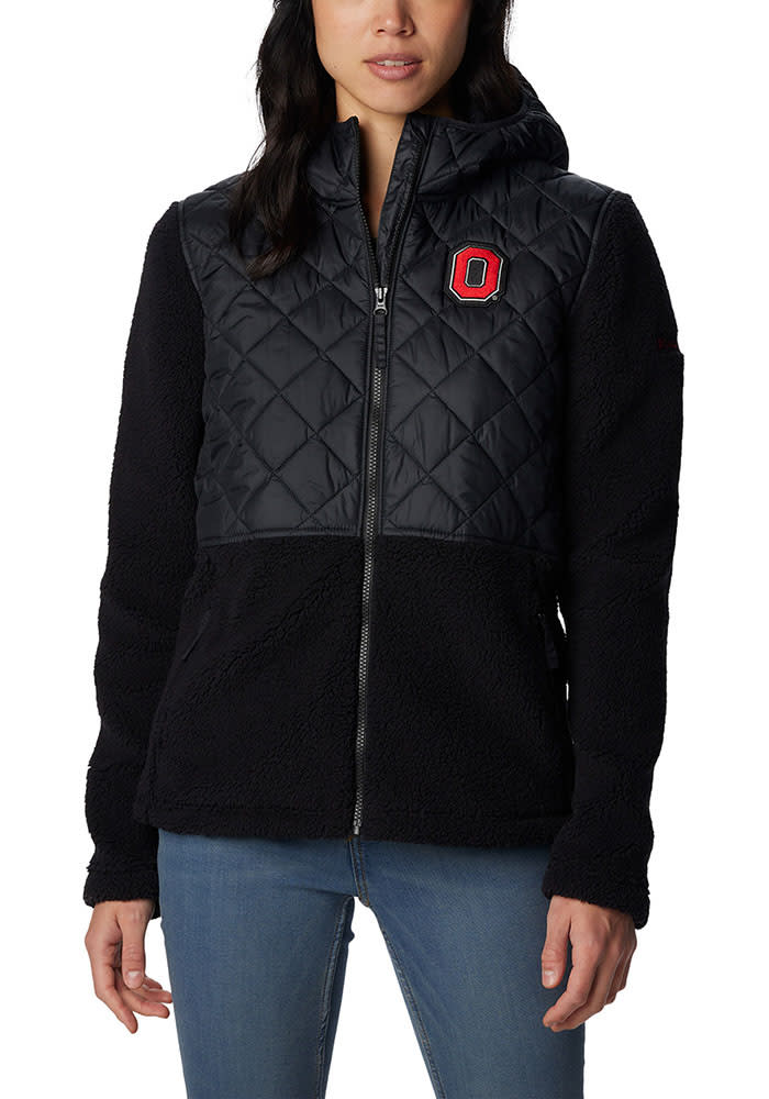 Columbia Ohio State Buckeyes Womens Black Crested Peak Heavy Weight Jacket