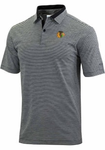 Columbia Chicago Blackhawks Mens Black Heat Seal Golden Hills Polo Short Sleeve Polo