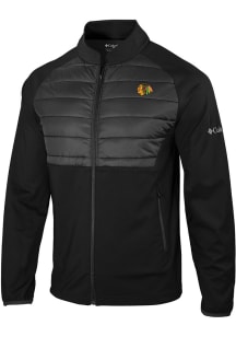 Columbia Chicago Blackhawks Mens Black Heat Seal In the Element Medium Weight Jacket