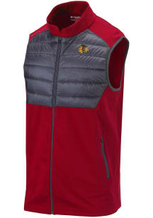 Columbia Chicago Blackhawks Mens Red Heat Seal In The Element Vest Sleeveless Jacket