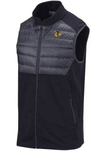 Columbia Chicago Blackhawks Mens Black Heat Seal In The Element Vest Sleeveless Jacket
