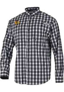 Columbia Chicago Blackhawks Mens Black Heat Seal Super Tamiami LS T Long Sleeve Dress Shirt