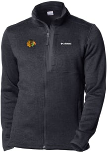 Columbia Chicago Blackhawks Mens Black Heat Seal Sweater Weather Medium Weight Jacket