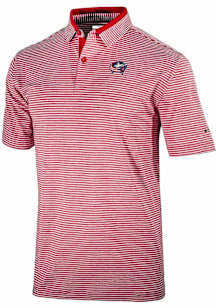 Columbia Columbus Blue Jackets Mens Red Heat Seal Golden Hills Polo Short Sleeve Polo